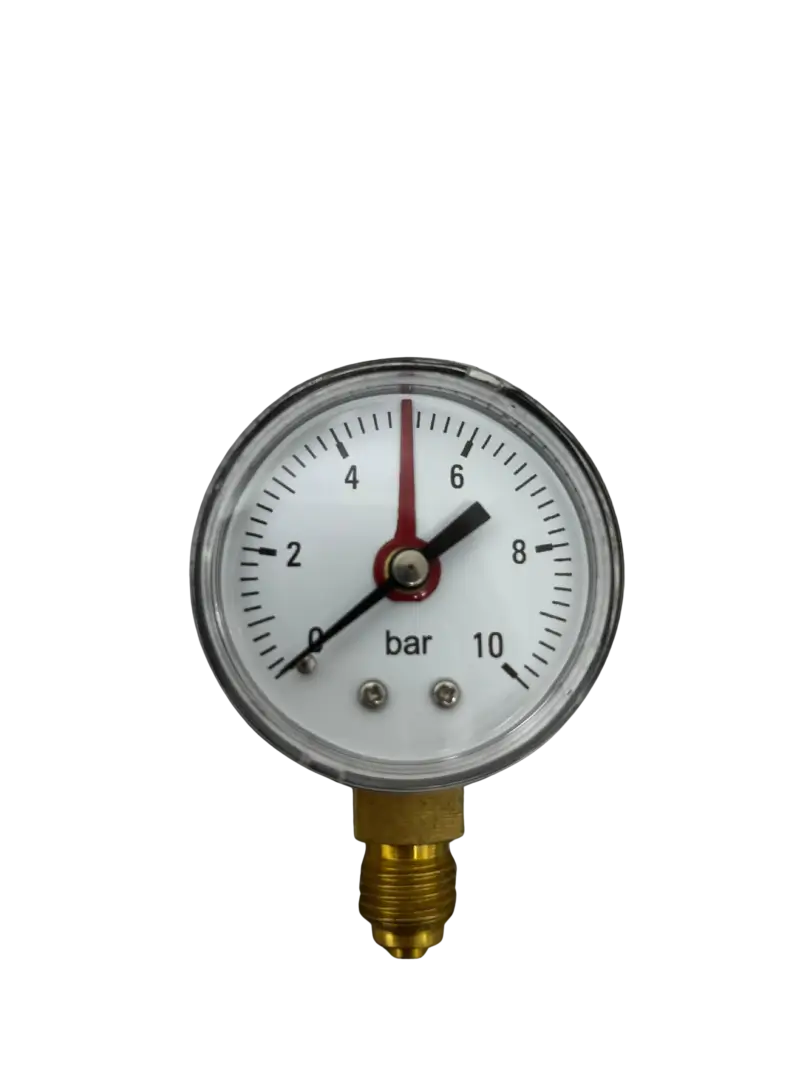 Manómetro 10bar doble aguja.